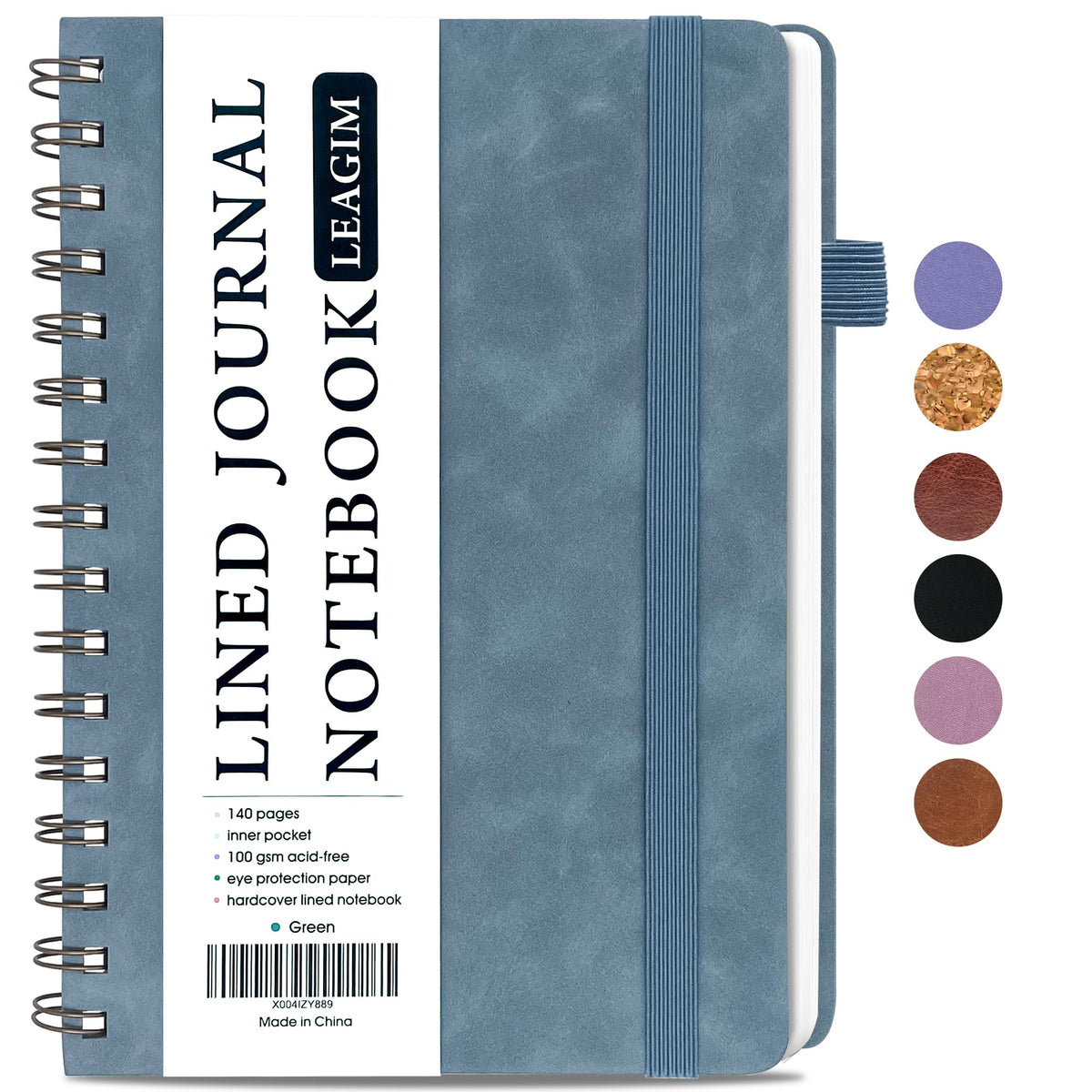 LEAGIM Lined Spiral Journal Notebook for Women & Men, College Ruled Hardcover Notebook for Work & Note Taking, Journals for Writing, 100 GSM, Business, School, 140 Pages, A5(5.8"x8.5") - Pink