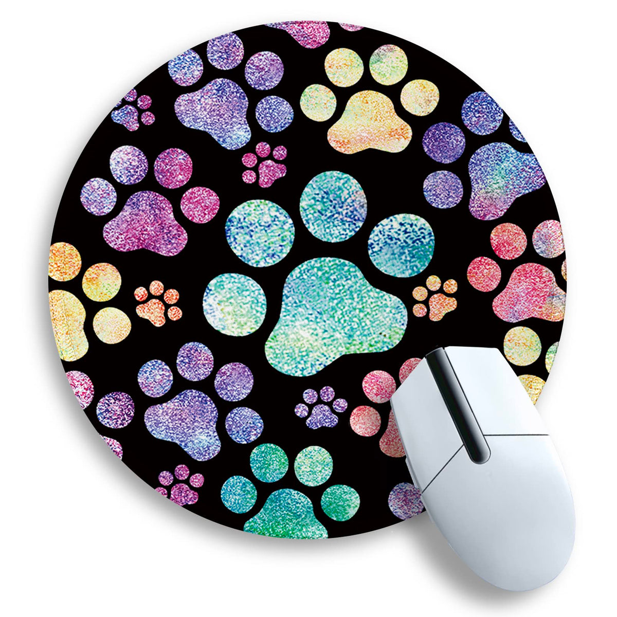 Gctriki Pink Round Mouse Pads for Desk, Cute Office Decor for Women 8.6 in