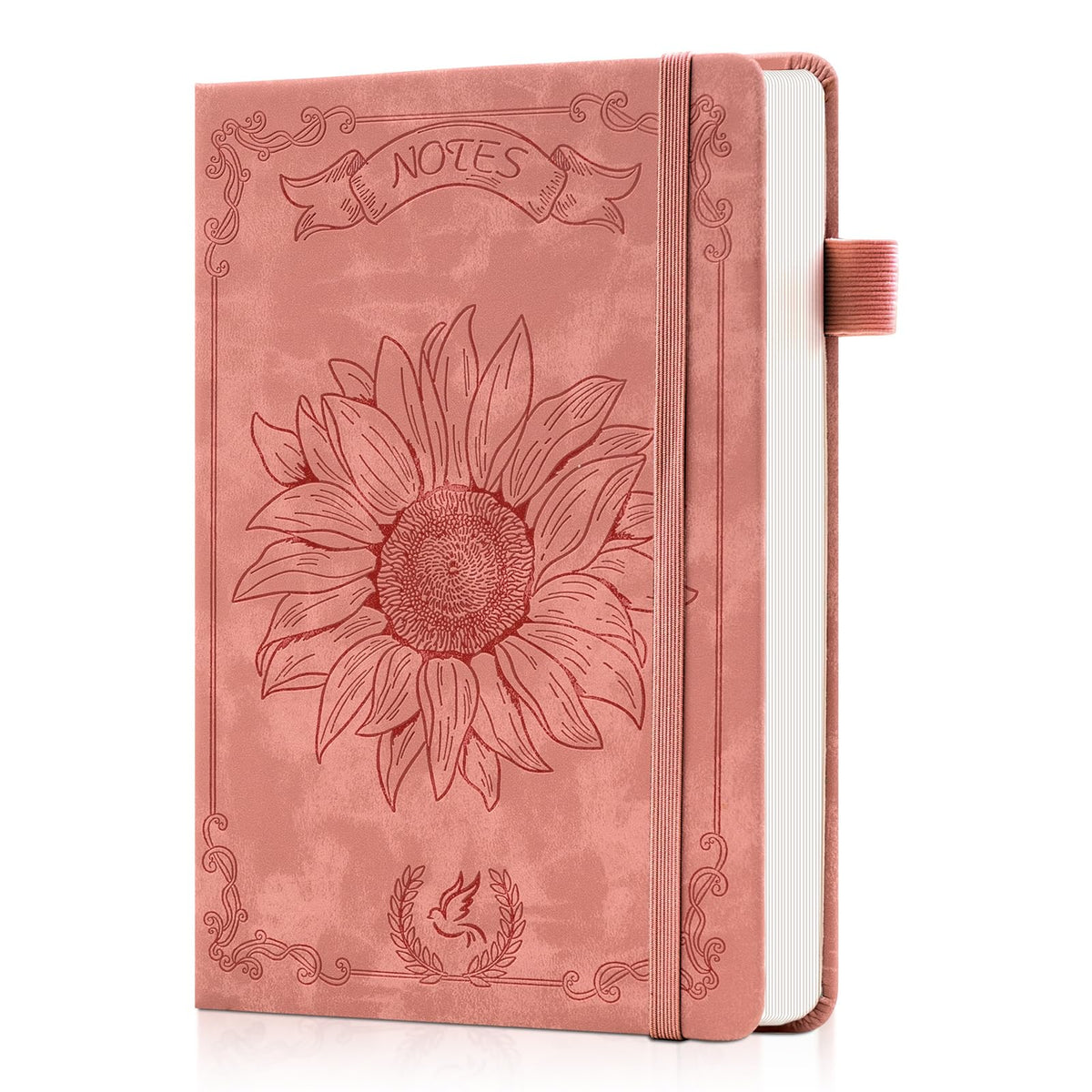 Ovesmusl Leather Journal Notebook, A5 Green Diary 192 Pages