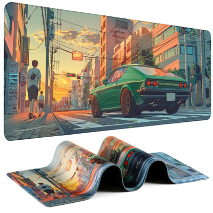 Mouse Pad Gaming - Desk Mat for Keyboard and Mouse - Kanagawa Large Mouse Pad for Desk, Japanese Sea Wave Mousepad (31.5 x 11.8inch) with Non-Slip Base, Desks Pad Mat for Game, Office and Home