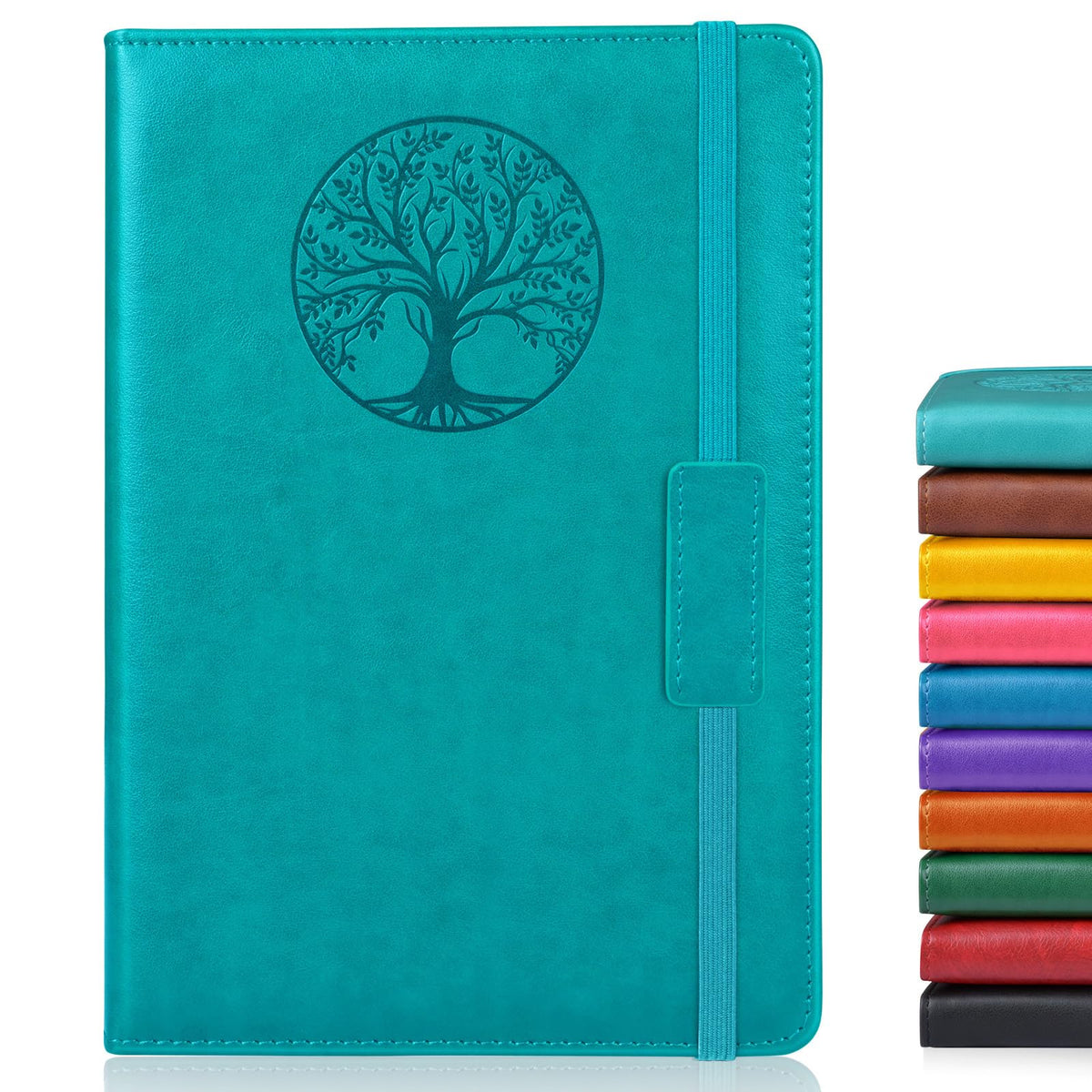 Biuwory Leather Journal Notebook,256 Thick Lined Pages,Hardcover 5.7"×8.3"