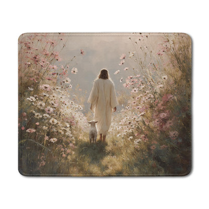 Inspirational Christian God Says I Am Mouse Pad, Minimalist Boho Floral Bible Verse Affirmation Mouse Pads Mousepad for Home Office Dorm Computers Laptop Supplies Desk Accessories, 9.5x7.9 Inch