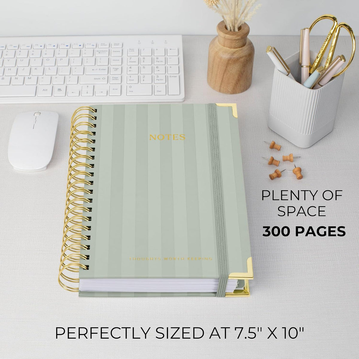 Aesthetic Thick Spiral Notebook With Tabs - Journal For Women Size B5
