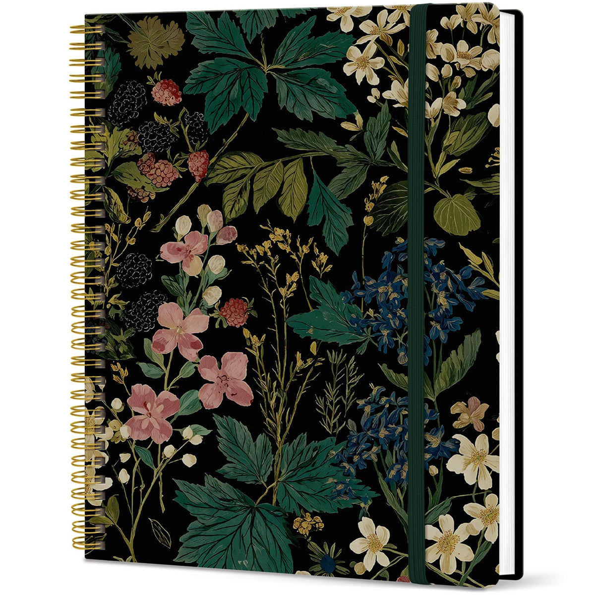 Taja Large Spiral Lined Journal for Women and Men, Notebook for Work