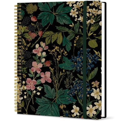 Taja Large Spiral Lined Journal for Women and Men, Notebook for Work