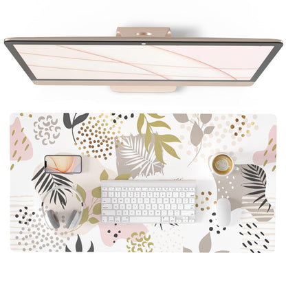 QiyI PU Leather Large Mouse Pad, Office Decor, 31.5" x 15.7", Rose Gold