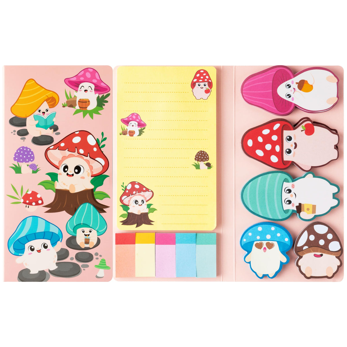 B1ykin Sticky Notes Set - 550 Sheets Memo Writing Pad Cat Floral Design