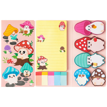 B1ykin Sticky Notes Set - 550 Sheets Memo Writing Pad Cat Floral Design