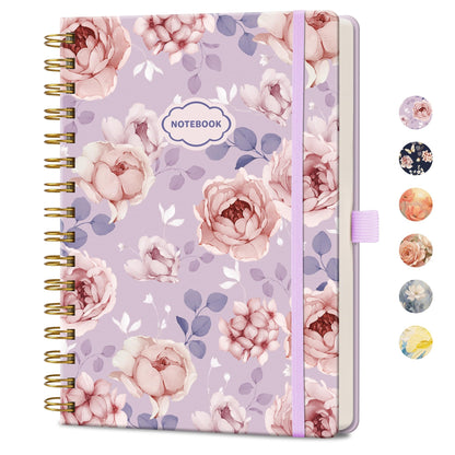 AHGXG Spiral Journal Notebook, 160 Lined Pages, A5 Size (5.7'' x 8.3'')