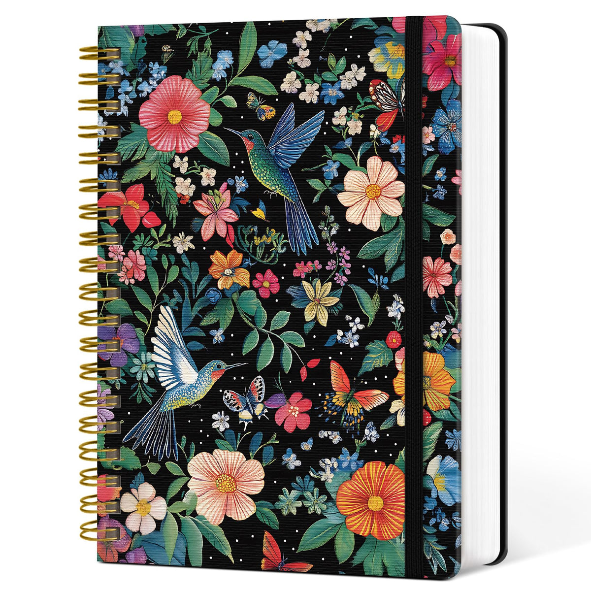 Taja Spiral Notebook for Work Thick Hardcover Lined Journal for Note Taking
