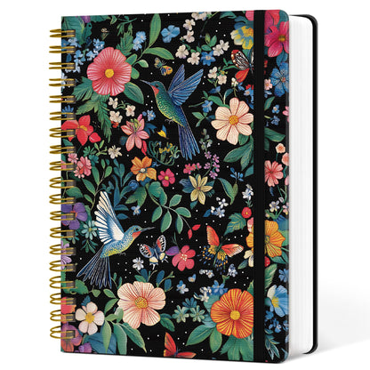 Taja Spiral Notebook for Work Thick Hardcover Lined Journal for Note Taking