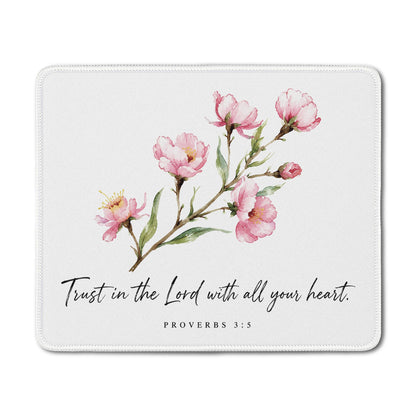 Inspirational Christian God Says I Am Mouse Pad, Minimalist Boho Floral Bible Verse Affirmation Mouse Pads Mousepad for Home Office Dorm Computers Laptop Supplies Desk Accessories, 9.5x7.9 Inch