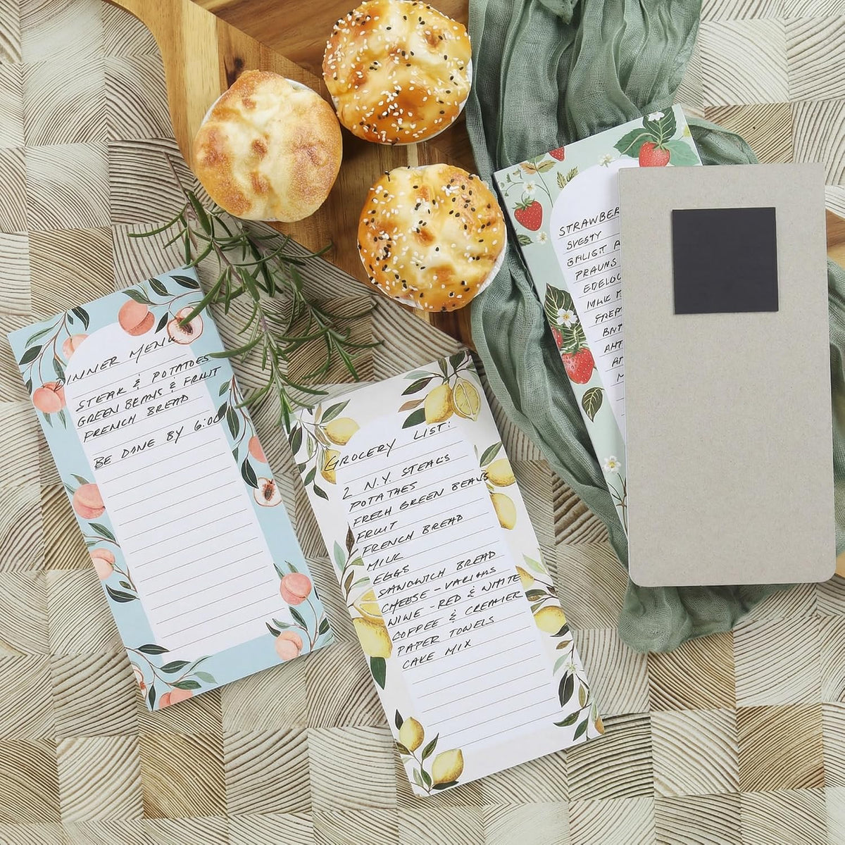 ZICOTO Beautiful Magnetic Notepads for Fridge - Set Of 6 To Do List Pads