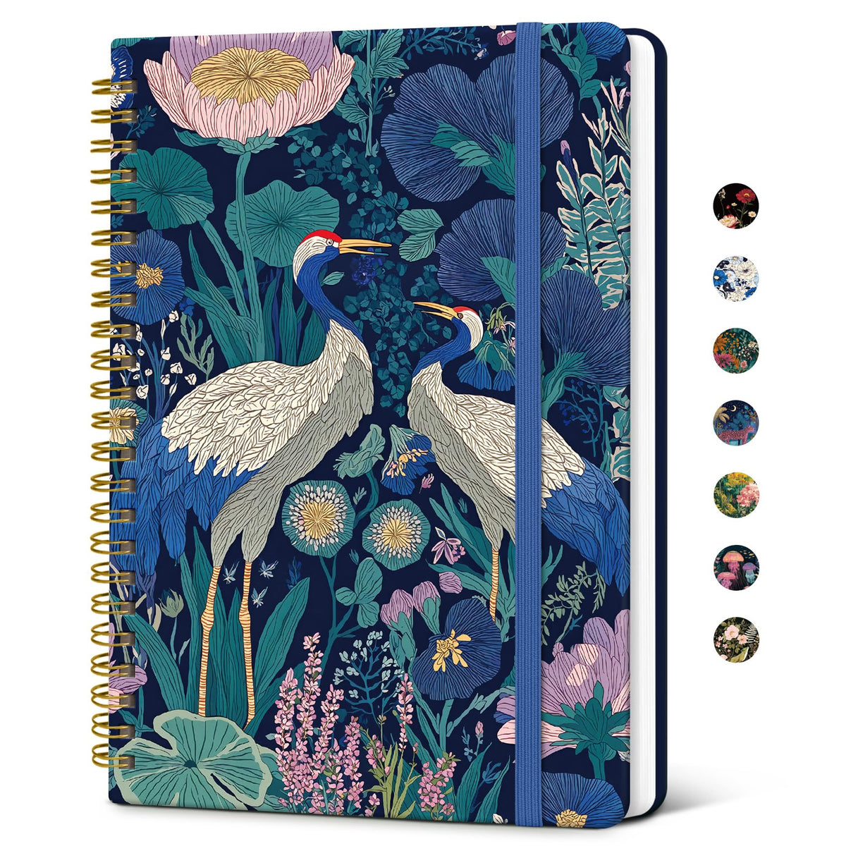 Taja Spiral Lined Journal for Women, Pretty Hardcover Journal Notebook, A5