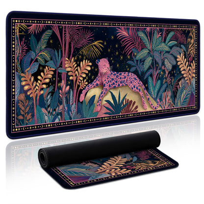 Aesthetic Desk Mat, Cute Enchanted Garden Desk Pad Protector for Work & Decor, 31.5" x 11.8", Pretty Non-Slip Extended Mouse Pad for Office or Home