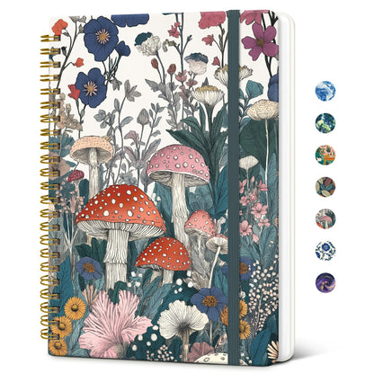 Taja Spiral Lined Journal for Women, Pretty Hardcover Journal Notebook, A5