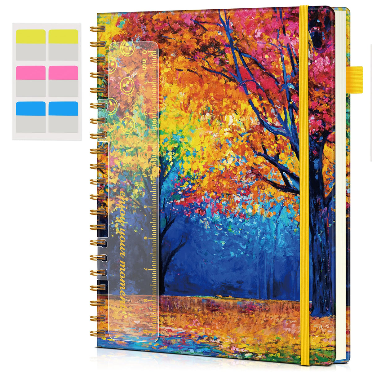 Spiral Notebook Journal 8.5” x 11”, A4 Large Notebooks for Women Men, College Ruled Lined Journal, 100 GSM Paper, Hardcover Spiral Bound Journals for Work School Writing Note Taking Business, Purple