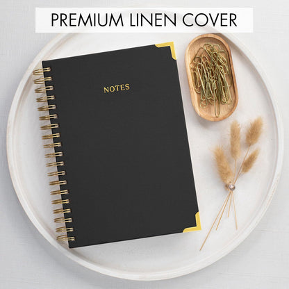 Aesthetic Thick Spiral Notebook Journal For Women in B5 - Linen Hardcover