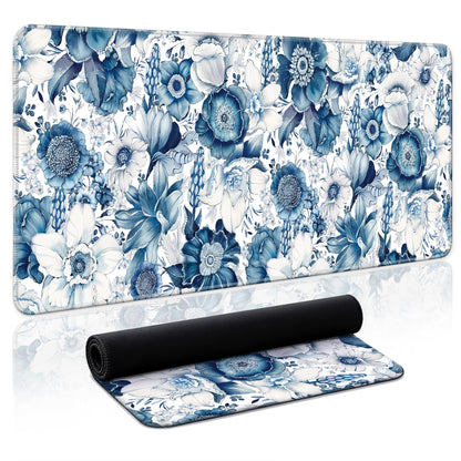 Aesthetic Desk Mat, Cute Enchanted Garden Desk Pad Protector for Work & Decor, 31.5" x 11.8", Pretty Non-Slip Extended Mouse Pad for Office or Home