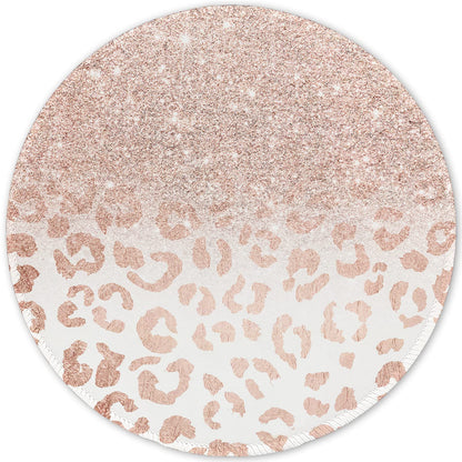 ITNRSIIET Marble Round Mouse Pad Pink Marble Customized Premium-Textured Washable Desktop Protection Mouse Mat with Non-Slip Rubber Base 7.87×7.87×0.12 inches, Pink Marble
