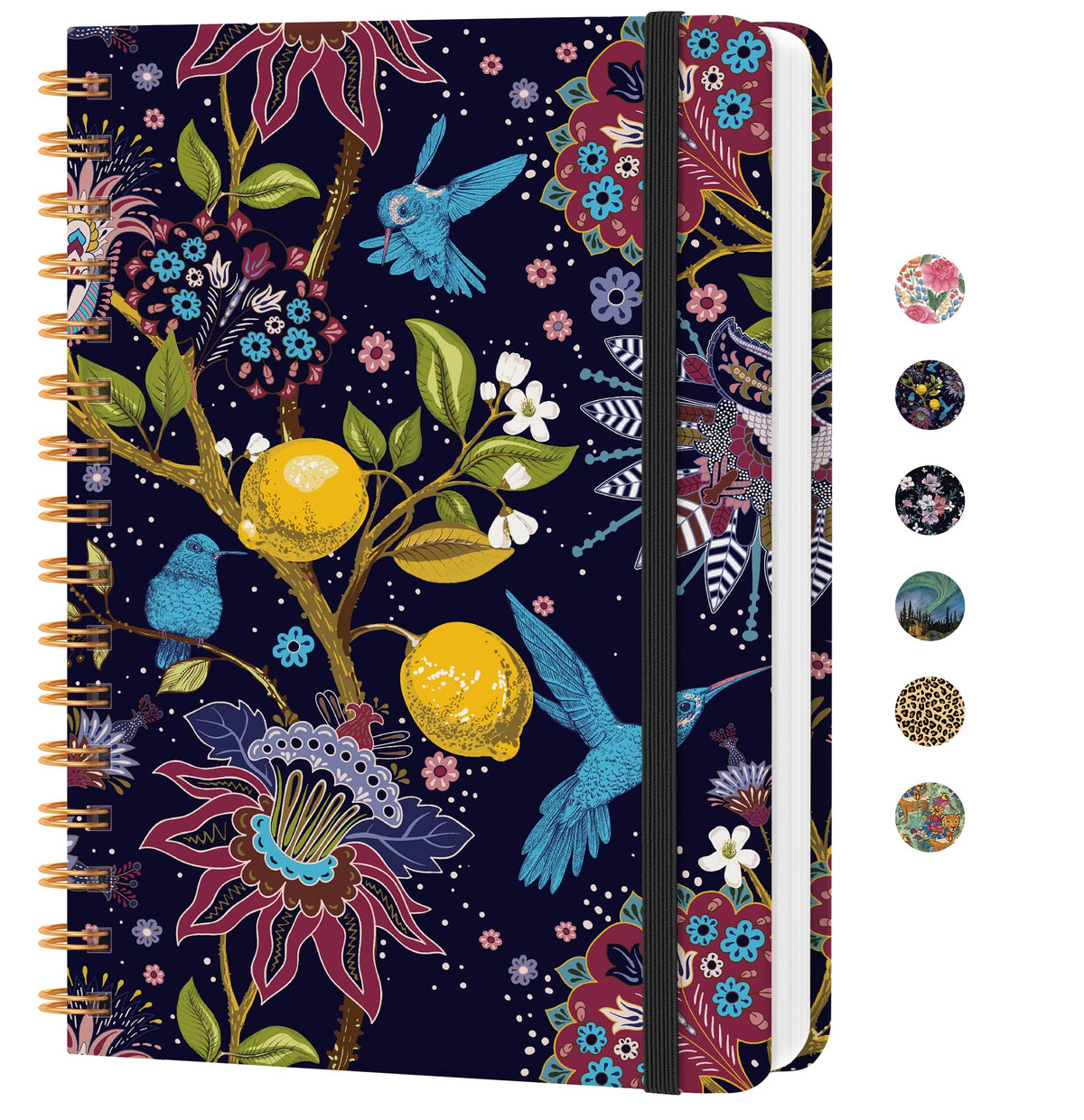 Lined Spiral Journal Notebook, A5 College Ruled Notebook for Note-Taking