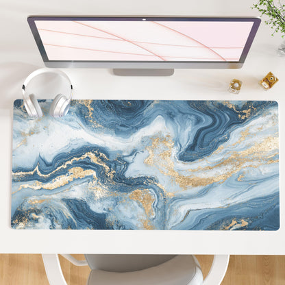 QiyI PU Leather Large Mouse Pad, Office Decor, 31.5" x 15.7", Rose Gold