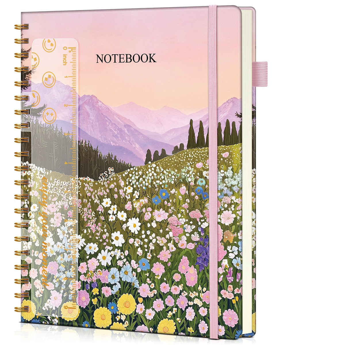 Spiral Notebook Journal 8.5” x 11”, A4 Large Notebooks for Women Men, College Ruled Lined Journal, 100 GSM Paper, Hardcover Spiral Bound Journals for Work School Writing Note Taking Business, Purple